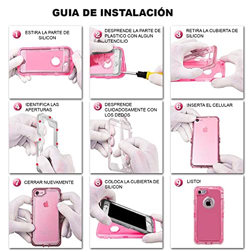 CELULARTE Funda Compatible iPhone 11 11 Pro 11 Pro MAX Uso Rudo Anti Shock 3 en 1 360 Cuerpo Completo (Transparente, iPhone 11)